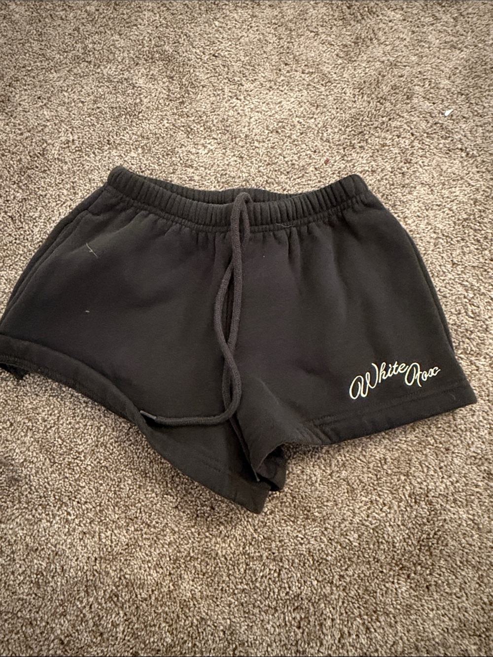 White Fox Boutique Black Athletic Lounge Shorts